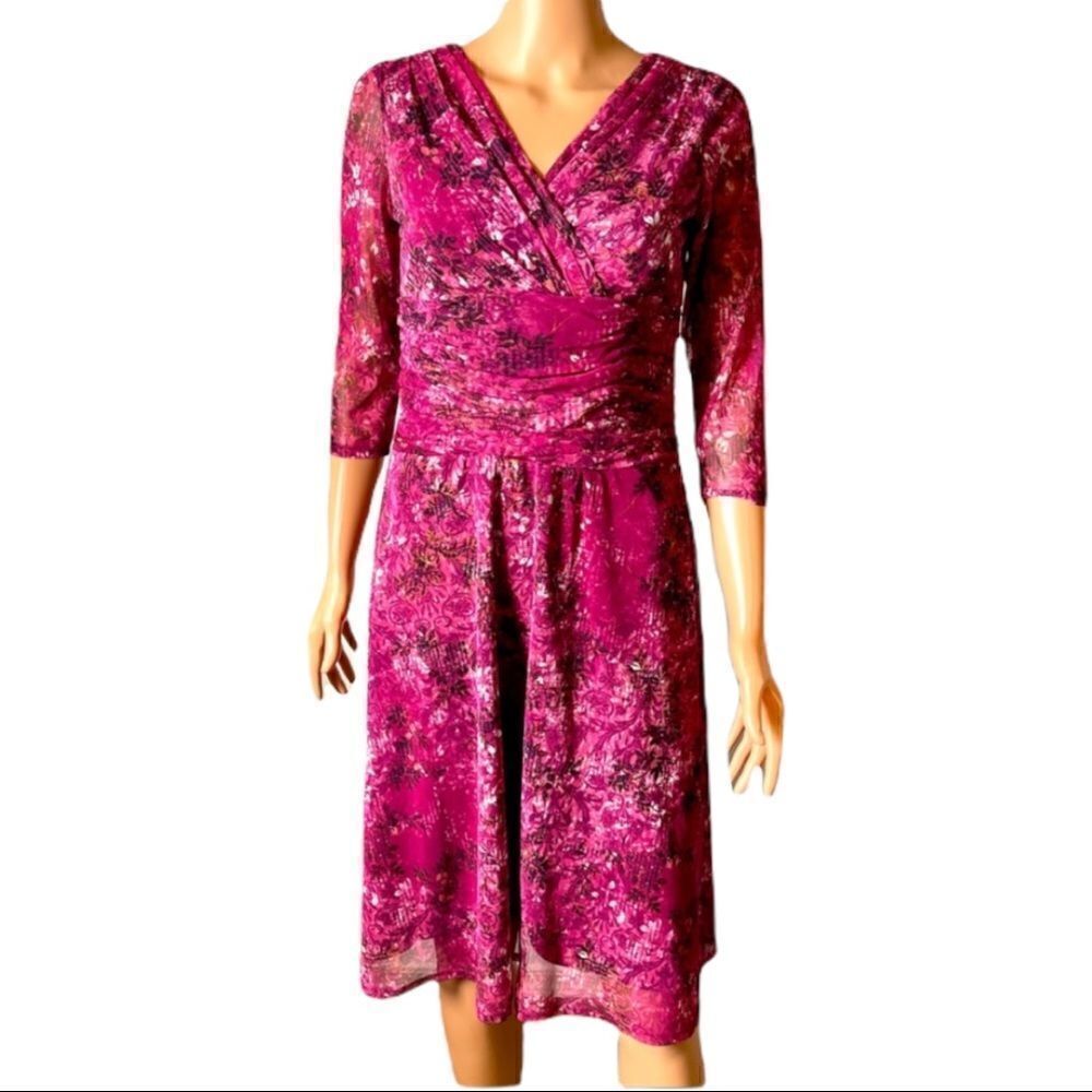 MAGGY BOUTIQUE Ruched Dress Size 4P